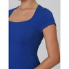 Hobemty Women's Work Square Neck Cap Sleeve Midi Sheath Pencil Dresses - 4 of 4