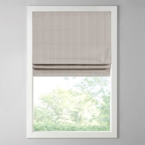 Dsvimoy Curtain Panel Cordless Roman Shade Basketweave Room Darkening for Stylish Interiors, Gray, 11.42"*4.4"*7.48" - 1 of 4
