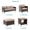 Sonkuki 6-Piece Patio Conversation Set with Side Table - 3 of 4