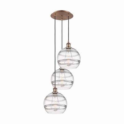 Rochester - 3 Light Cord Hung Multi Pendant In Industrial Style-35.63 Inches Tall and 16.5 Inches Wide