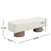 TiramisuBest Upholstered Dining Bench for Dining Room,End of Bed Entryway Bench Ottoman for Bedroom Living Room - 3 of 4