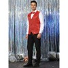 Lars Amadeus Men's Party Prom Shiny Sequins Dress Suit Vest with Bow Tie 2 Packs - 4 of 4