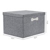 REGALWOVEN Collapsible Fabric Storage Bin with Lid and Handle for Shelves Closet 2 Pcs - 4 of 4
