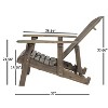 Gulches Folding Adirondack Chair - Rustic Acacia Wood, Traditional Slatted Design, Water-Resistant, Wide Armrests - 2 of 4