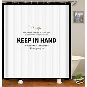 White Keep In Hand Shower Curtains for Bathroom Waterproof Fabric Bath Curtain Durable Soft Stylish Bathroom Decor 72x72 Inch - 1 of 1