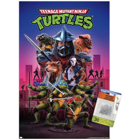 Trends International Teenage Mutant Ninja Turtles: Mutant Mayhem - Group  Unframed Wall Poster Print Clear Push Pins Bundle 14.725 X 22.375 : Target