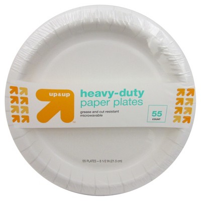 Heavy Duty Paper Plate 8.5 - 55ct - Up & Up™ : Target