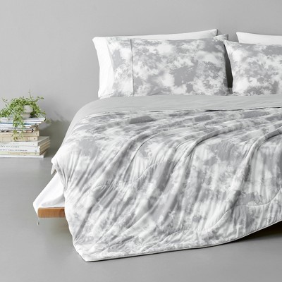 Cozy Bliss Double-Sided Cooling Comforter Set with 1 Pillowcase, Silk Smooth Blanket, Soft Breathable Design