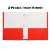 Staples School Grade 2 Pocket Folder with Fasteners Orange 25/BX 27543-CC - 3 of 4