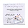 Dicksons TTPLQG-200 I Know I Can Do All Things Whenever I Trust In You Clear And Purple 3 x 3 Glass Square Decorative Tabletop Plaque Home Décor - 2 of 3