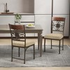 Costway Set of 2/4 Dining Room Chairs Armless Kitchen Chairs Set with Seat Cushion - 2 of 4