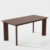 Dovelina 67" Wood Dining Table Mid-Century Modern Kitchen Table Dining Room Table for 6 People - Walnut - 2 of 4
