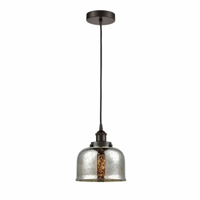 Bell - 1 Light Cord Hung Mini Pendant In Modern Style-9.5 Inches Tall and 8 Inches Wide
