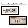 Americanflat 6x14 Collage Picture Frame with Shatter-Resistant Glass, Fits Two 4x6 Photos or One 6x14 Photo, Gallery Wall Frame Set  Black - 4 of 4