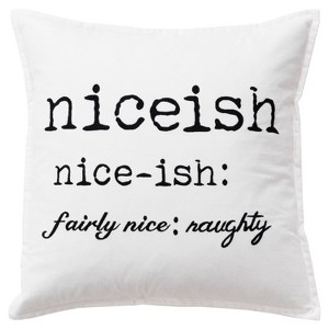 20"x20" Oversize Niceish Poly Filled Square Throw Pillow - Rizzy Home: Cotton Duck Fabric, Hidden Zipper - 1 of 4