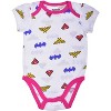 Warner Bros Girl's 5-Pack Justice League Roleplay Baby Bodysuit Creeper Set - Wonder Woman, Batgirl, Supergirl - 4 of 4