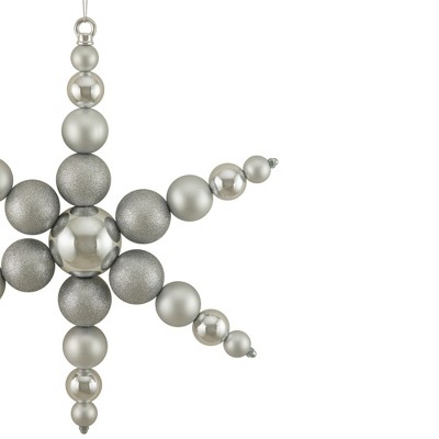 18" Silver Shatterproof Plastic Snowflake Ornament