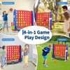 Giant 4-in-1 Tabletop Game Set – 3.6 Ft 4 to Score w/Basketball, Golf & Ring Toss, Portable Indoor/Outdoor Family Game w/Carrying Bag for Kids - 4 of 4