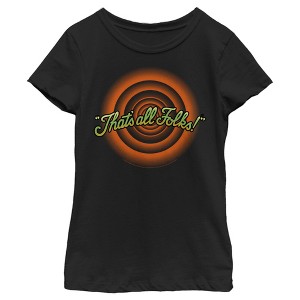 Girl's Looney Tunes That's All Folks Classic T-Shirt - 1 of 4