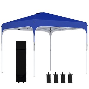 Aghana Digitals 8'x8' Royal Blue Pop Up Canopy: UV50+ Oxford Instant Shelter with Wheeled Bag, 4 - 1 of 4