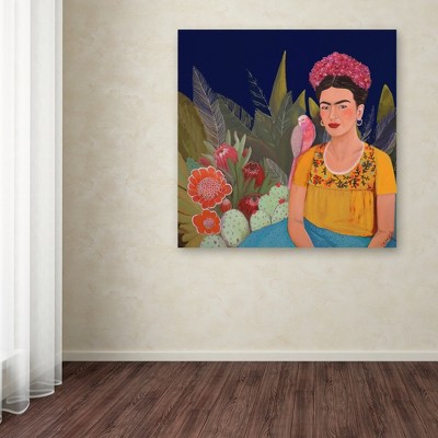 Frida Kahlo Floral Abstract Canvas Art Print