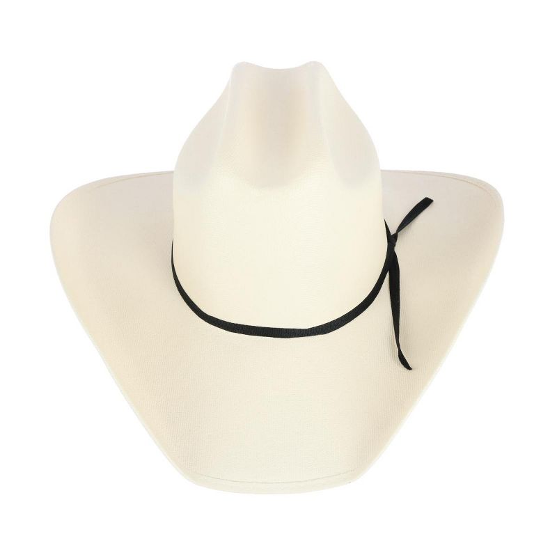 CTM Men's Ivory Canvas Cowboy Western Hat, 2 of 4