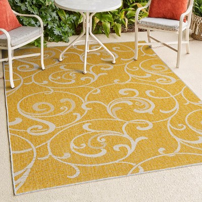 Maribel Traditional Classic All-Over Scroll Indoor/Outdoor Area Rug - JONATHAN Y