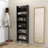 vidaXL Wall Shoe Cabinets 2 pcs High Gloss Black 23.6 in.x7.1 in.x35.4 in. Engineered Wood - 4 of 4