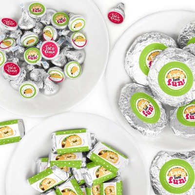 Big Dot of Happiness Taco 'Bout Fun - Mexican Fiesta Candy Favor Sticker Kit - 304 Pieces