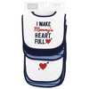 Hudson Baby Infant Boys Cotton Terry Bib and Burp Cloth Set, Daddys Little Man, One Size - 2 of 4