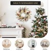 GAOMON 24" Christmas Wreath, Snow Frosted Pre-Lit Wreath with Berries & Pine Cones, Home Indoor Outdoor Artificial - 2 of 4