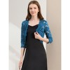 INSPIRE CHIC Women's Elegant 3/4 Sleeve Sheer Floral Lace Open Front Crop Shrug - 3 of 4