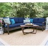 Leisure Made Augusta 5pc Wicker Sectional in Navy Fabric - 2 of 4