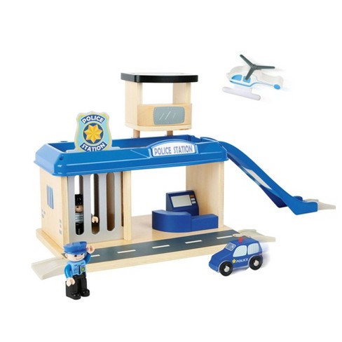 Small Foot Wooden Toys Police Station Playset Target - roblox virtual playworld
