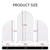 GustoWave Set of 3 Wedding Arch Covers, 7.2Ft u-Shape Arch Backdrop Stand Cover Set with 5Ft Half Moon Arch Covers for Party Decoration - 3 of 4