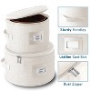 StorageBud Fine China Storage Containers, Durable Dinnerware Storage Set, Hard Shell Quilted Dish Storage Boxes with Felt Dividers - 2 of 4