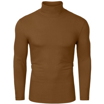 Lars Amadeus Men's Slim Fit Long Sleeve Pullover Solid Turtleneck Sweater