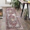 Runner Rug – Washable Boho Carpet with Rubber Backing, Low Pile, Stain Resistant for Bedroom, Entryway, Hallway, Kitchen - 2 of 4