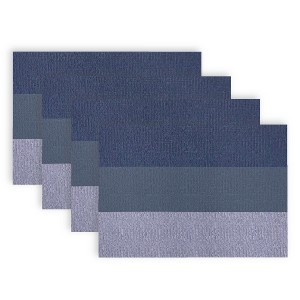 Dainty Home Bal Harbour Woven Vinyl Reversible Rectangular Placemat Set of 4 - 1 of 3