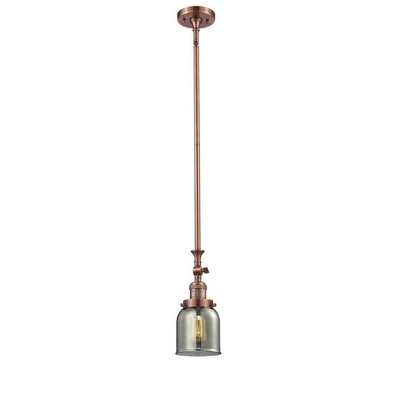Bell - 1 Light Stem Hung Tiltable Mini Pendant In Industrial Style-14 Inches Tall and 5 Inches Wide