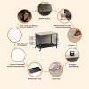 Whizmax Dog Crate Furniture, 32.5'' Wooden Dog Kennel with Wheels and Double Door, Decorative Pet House with Removable Tray for Living Room, Bedroom - 4 of 4
