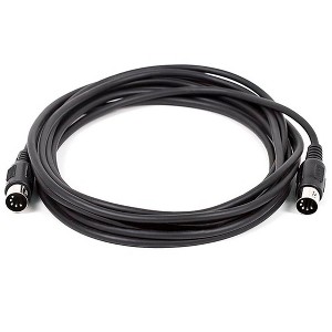Monoprice MIDI Cable - 20 Feet - Black | With Keyed 5-pin DIN Connector, Molded Connector Shells - 1 of 2