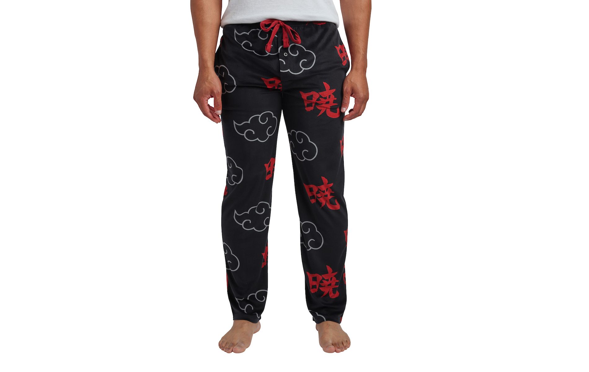 Naruto Shippuden All-Over Print Men's Lightweight Plush Fleece Sleep Pajama Pants