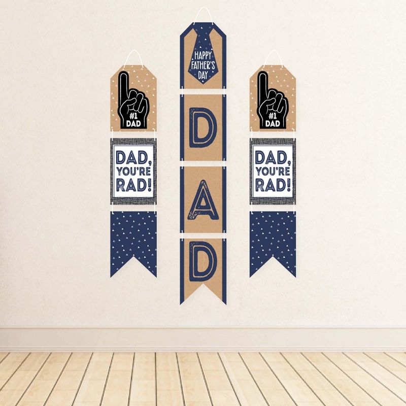 Big Dot of Happiness My Dad is Rad - Hanging Vertical Paper Door Banners - Father's Day Party Wall Decoration Kit - Indoor Door Decor, 3 of 8