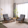 KTMBDW Accent Chair Mid-Century Modern Chair with Pillow Upholstered Lounge Arm Chair with Solid Wood Frame & Soft Cushion for Living Room, Bedroom - 2 of 4