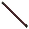 Chisel Stainless Steel Black IP-plated Black Leather and Red Fabric 8.25" Bracelet - 2 of 4