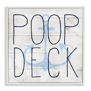 Stupell Industries Poop Deck Funny Beach House, 12" x 12" - 1 of 4