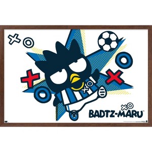 Trends International Hello Kitty and Friends: 21 Sports - Badtz-Maru Soccer Framed Wall Poster Prints - 1 of 4