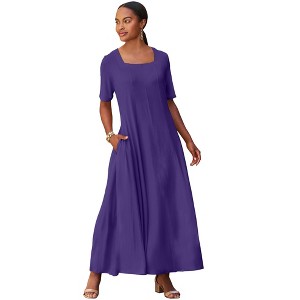 Jessica London Square Neck Maxi Dress - 1 of 2