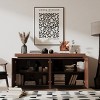 Modern Sideboard Buffet Cabinet with Fold-Out Doors, Kitchen Sideboard Storage Cabinet for Living Room or Dining Room–The Pop Home - 3 of 4